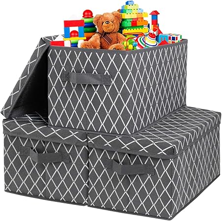 VERONLY Aufbewahrungsbox mit Deckel, Stoffwürfel-Halter, Organizer mit