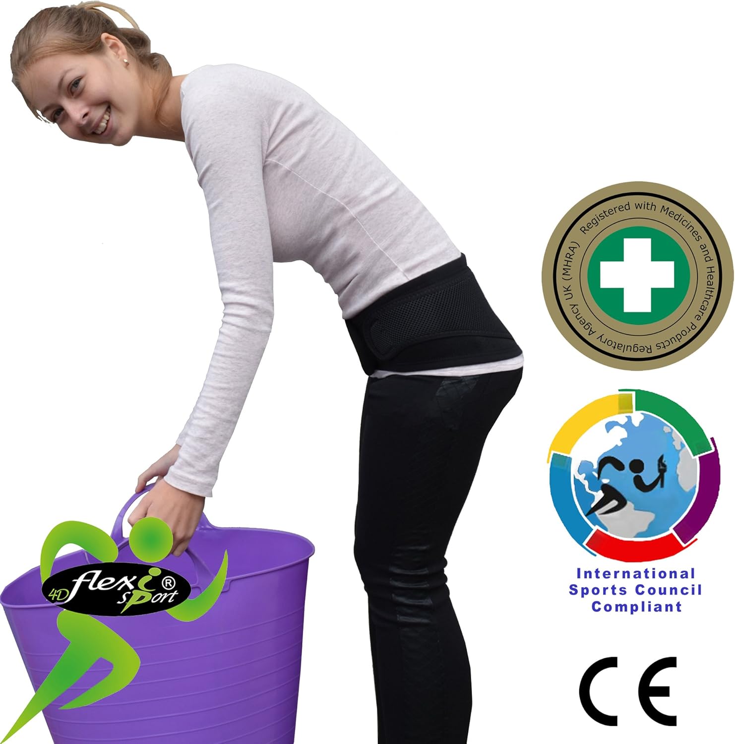 Back Support Belt (BLACK/SML) Unique New Quality HiTech NONSWEAT