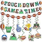 FOIMAS Football Glitter Banners,Football Party Garlands for Football Sports Theme Party Birthday Party Supplies Home Decorations