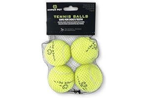 Hyper Pet Tennis Balls for Dogs (Pet Safe Dog Ball Dog Tennis Balls for Exercise & Training) Dog Ball Interactive Dog Toys work with Hyper Pet K9 Kannon K2 Dog Ball Launcher - 4 Pack 2.5" Green