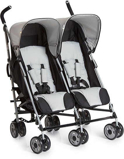 Hauck Turbo Duo Poussette Double Jusqu A 36 Kg Pliable Compacte Avec Grand Panier Position Couchee Pour Deux Enfants De 0 Mois Noir Gris Amazon Fr Bebes Puericulture