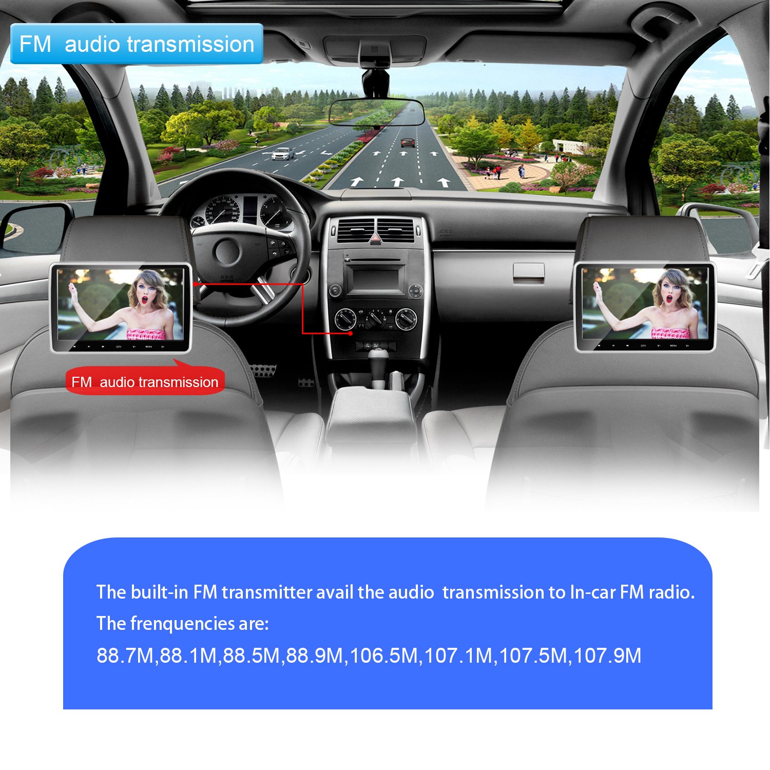 見事な Usb Hdmiポート Kwonglung車後部シートlcd画面タッチキーヘッドレストdvdプレーヤー車with 118hd 118hd B071cfn9sv ブラック Sdカード カーナビ Co Vuelaalavida Com