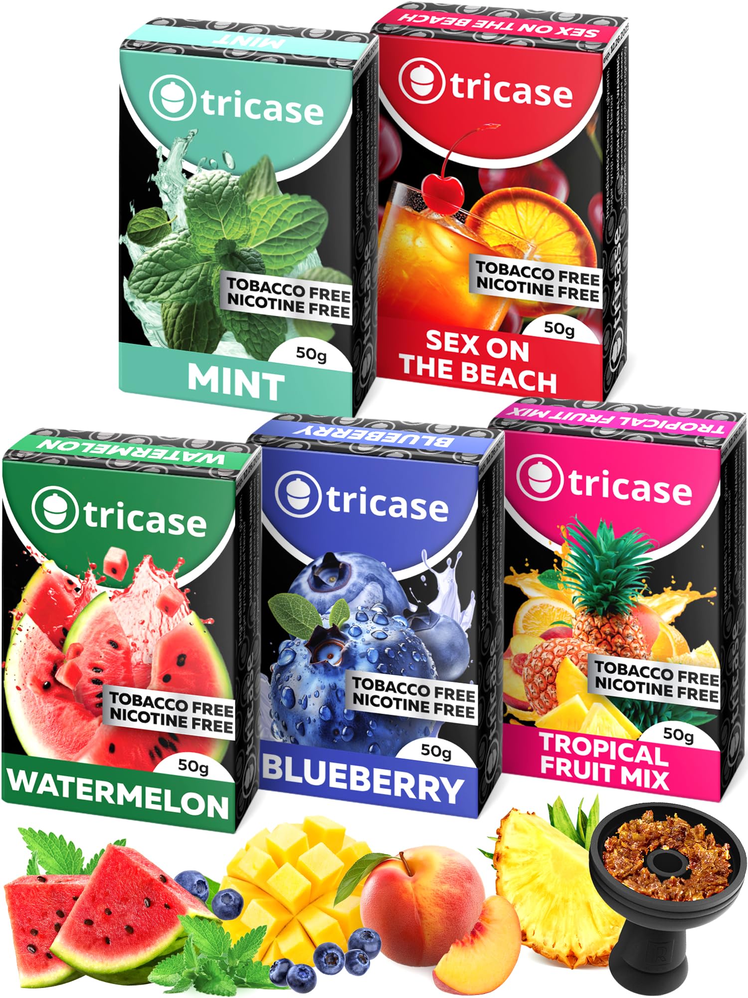 5 pcs Shisha Hookah Favors Bundle 1.7 oz Each - Sex
