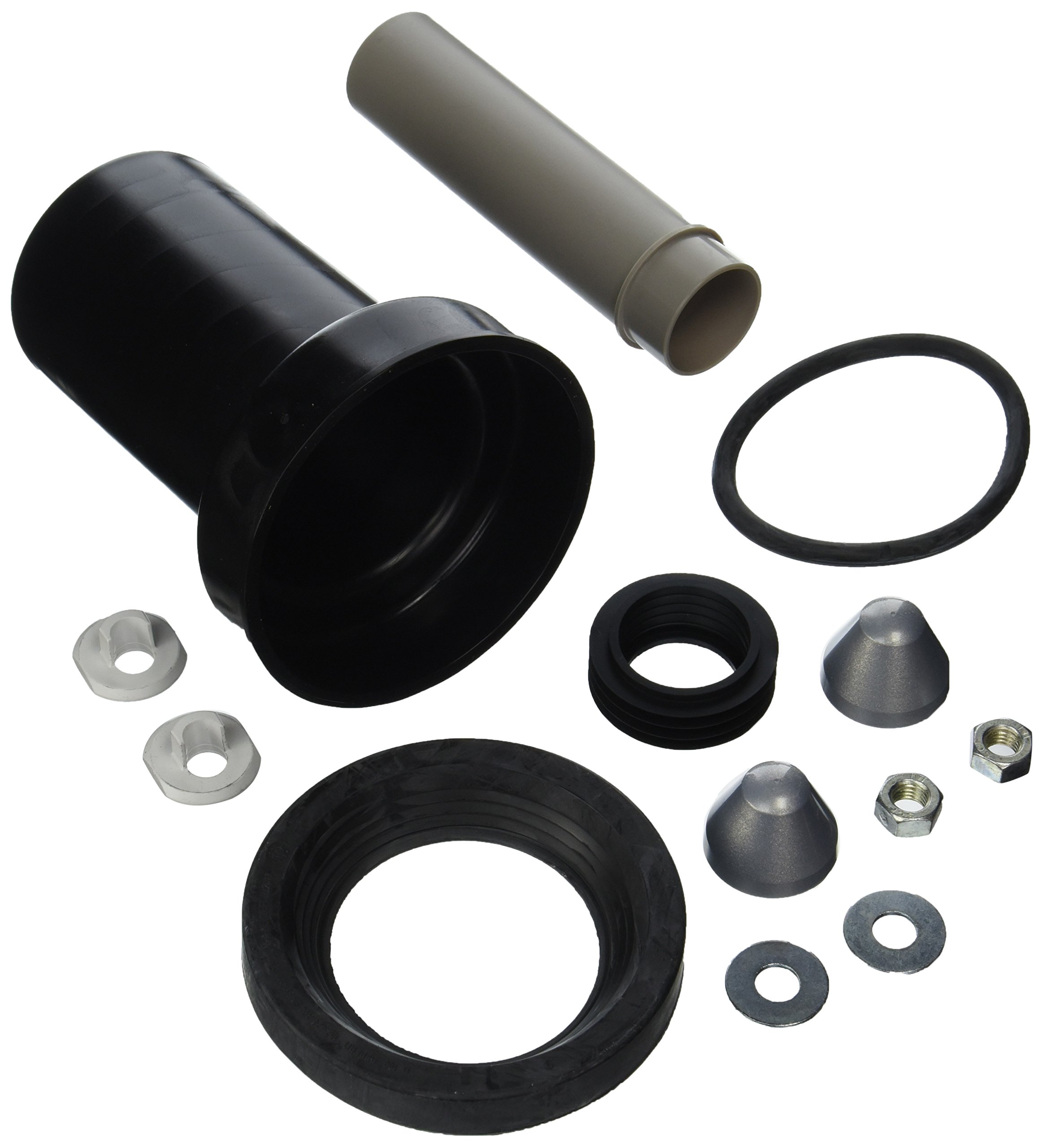 Geberit Toilet Geberit Connection for Suspended, Length 18.5 cm, with Sealing Ring: D90 mm D1 = 45 mm Matt Chrome (152.404.46.1)