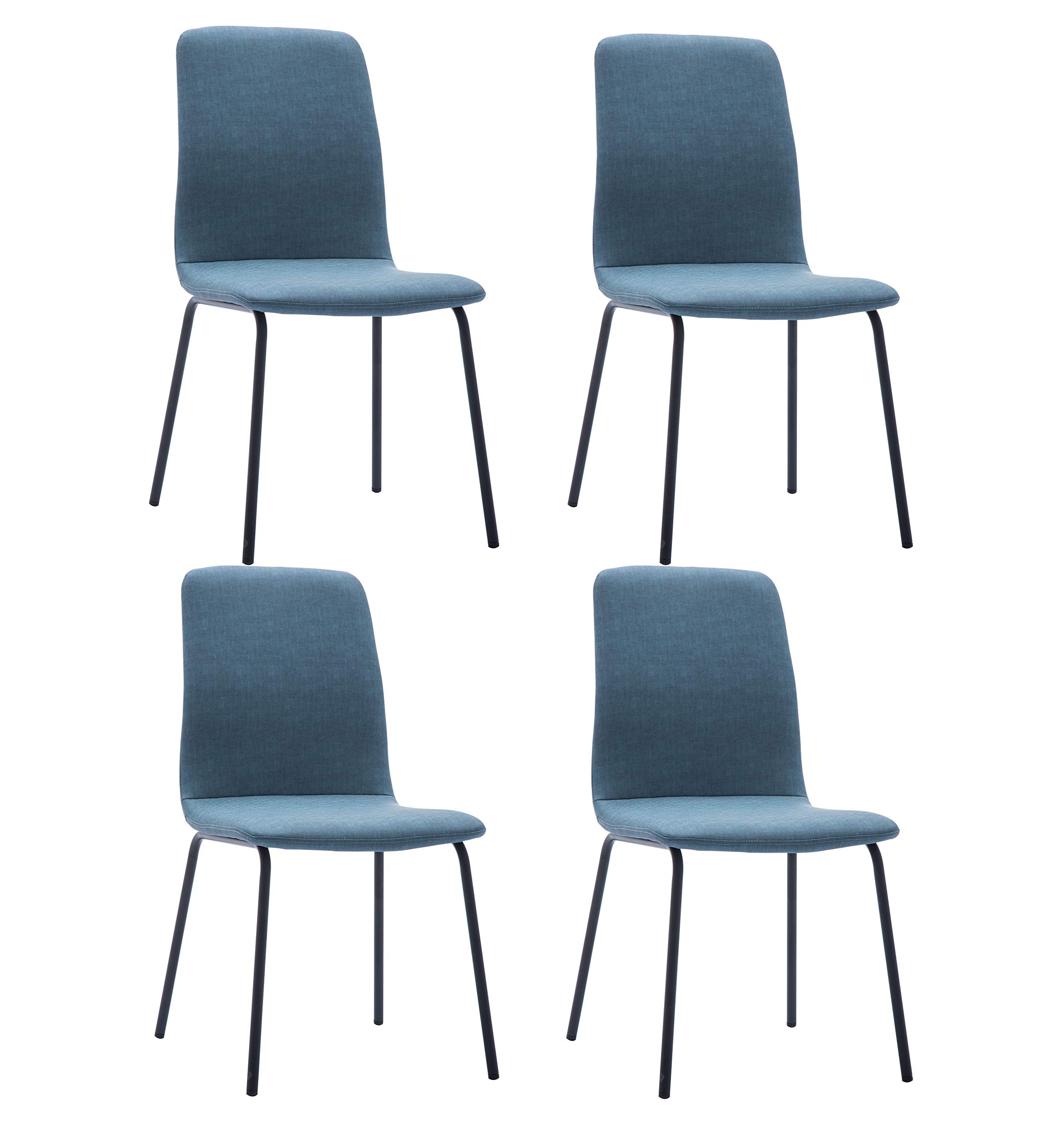 Kitchen Dining Chairs Set Of 4 Waterproof Fabric Side Chairs Sturdy