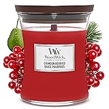 Woodwick Medium Hourglass Scented Candle, Crimson