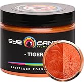 Eye Candy Pigments Premium Orange Mica Powder - Tiger (50gr) - for Epoxy, Resin, Soap, Paint, Woodworking, Acrylic Pouring, Bath Bombs, Fishing Lures - DIY Arts and Crafts Additive