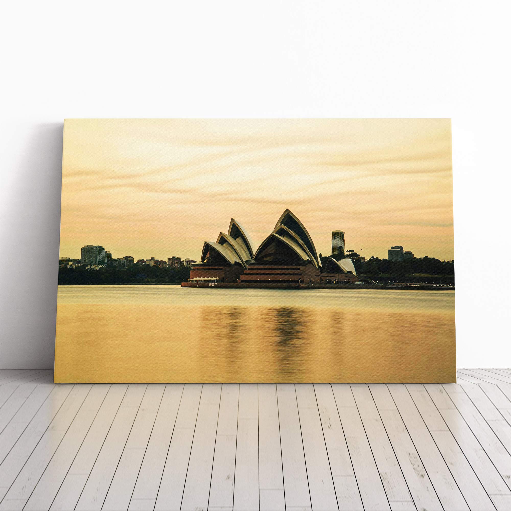 Sydney Opera House Harbour Australia (8) Canvas Print | Gallery Wrapped 30mm Frame Wall Art | 20x14 inches | Ready to Hang | Modern Seascape Picture | Living Room Bedroom Lounge Office