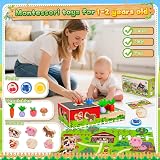 MuMua Wooden Montessori Farm Toys Set for 1 2 3 Year Olds Educational Sorting view 2