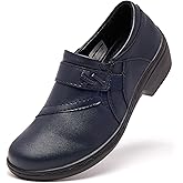 DGOXSWI Women's Vegan Leather Loafers Slip-Ons - Lightweight Comfortable Shoes for Work Business Casual & Everyday Walking