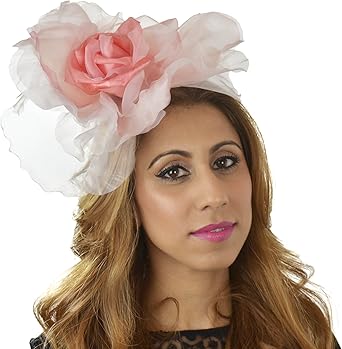 baby pink wedding hat