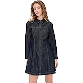 Madewell Women's Airy Denim Seamed Shirtdress in Rinse Wash