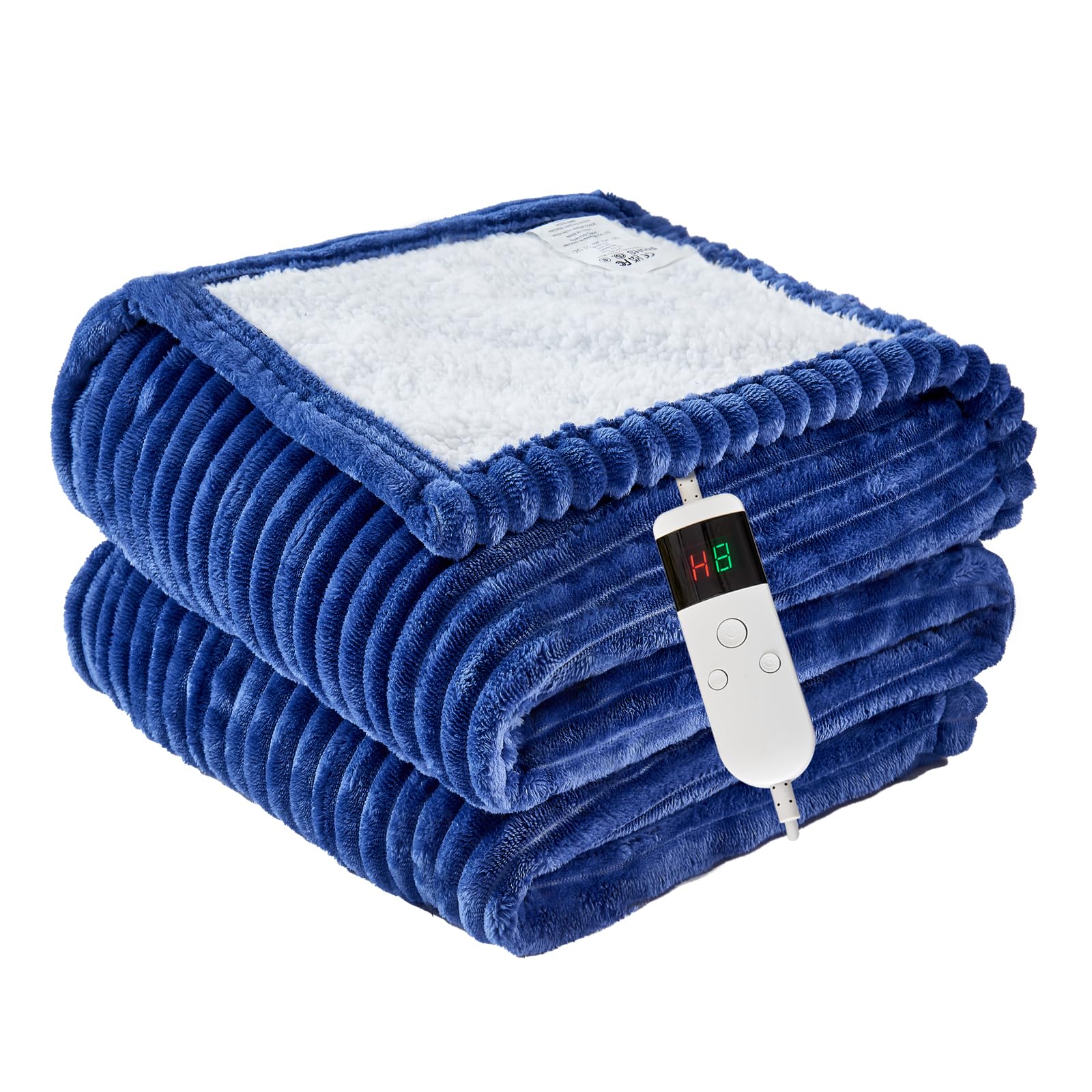 Photo 1 of *NONFUNCTIONING** Qieryun Heated Blanket Electric Throw, Soft Flannel Heating Blanket with 8 Hours Auto Off 10 Fast Heating Levels Machine Washable Sherpa Heated Blanket with Overheating Protection