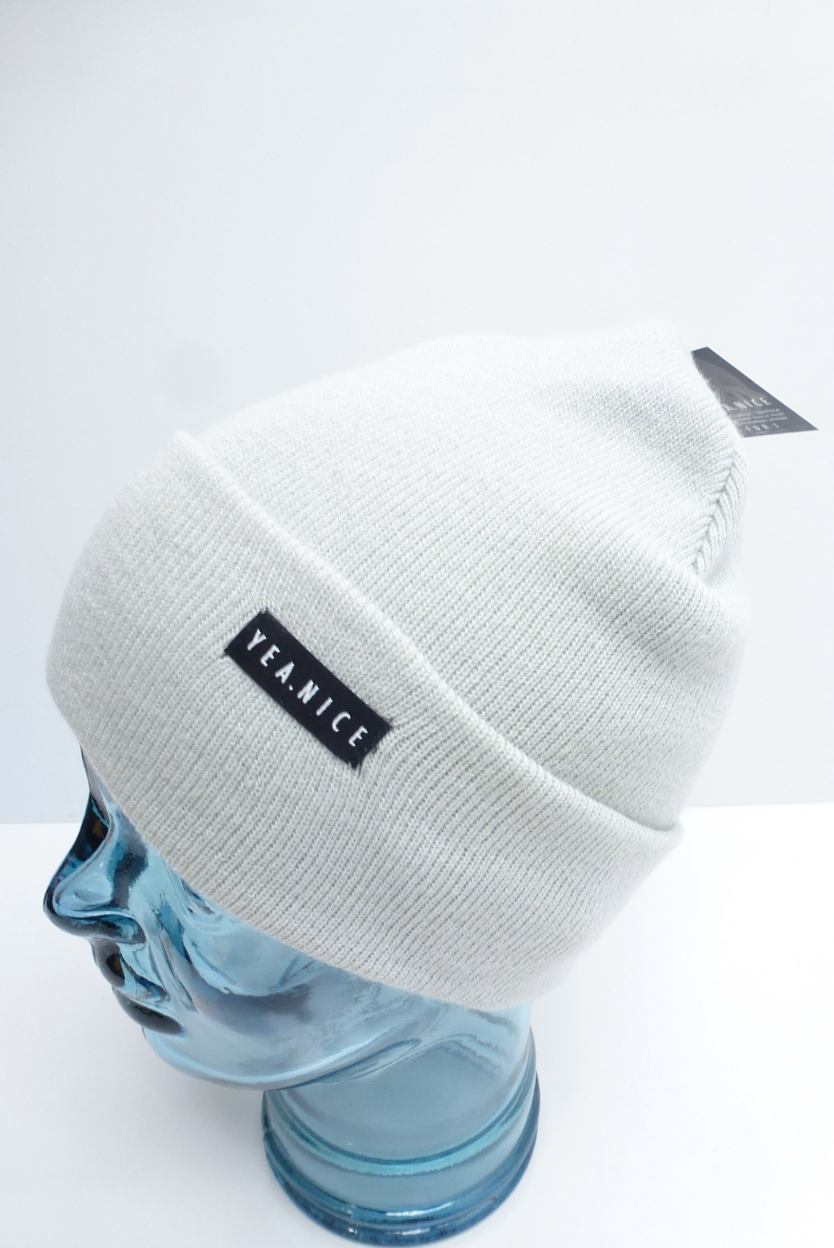 Yea.Nice Beanie Hat Light Gray- Buy 