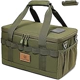 Lemubeane Tactical Camping Storage Bag 18L Tactical Utility Tote Bag Camping Cookware Organizer Trunk Organizer (Army Green)
