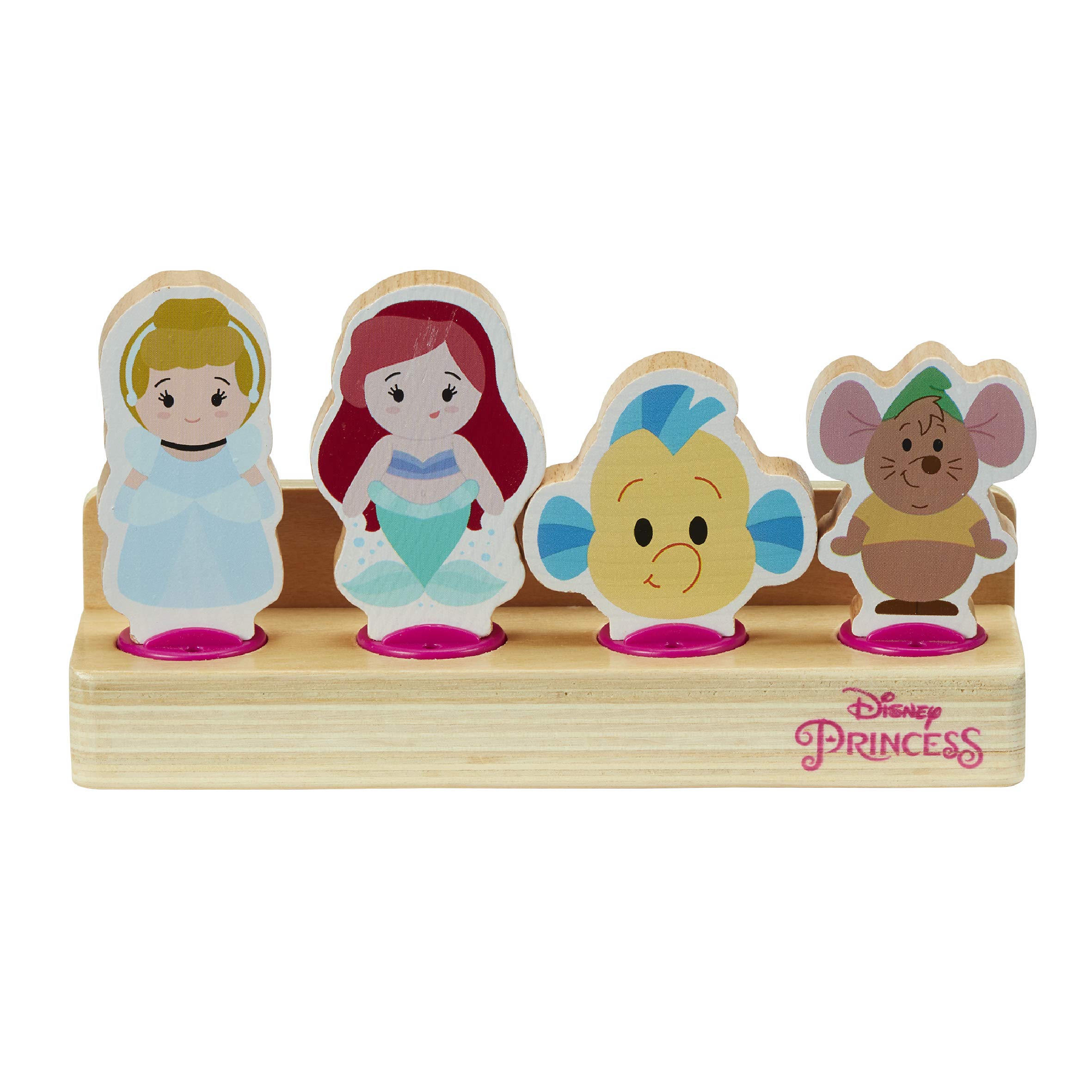 Disney Princess WOODEN PRINCESS 4-FIGURE SET Beautiful Preschool Wooden Toy, Imaginative Play, FSC Certified Sustainable, Gift For 2-5 Year Old