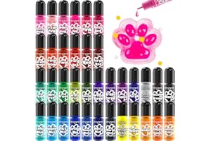 ERCorArt Silicone Pigment - 36 Vibrant Colors Silicone Rubber Dye for Squishy Kit, High Concentration Easy to Color Paint Kit for Squishy Maker, Slime - 6ml/Each