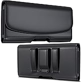 Meilib Holster Compatible with iPhone 17 16e 16 15 14 13 12 11 & Pro Models Only – Premium Cell Phone Belt Holder Case with Clip for Man, ID Card Slot Carrying Pouch Cover, Black