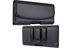 Meilib Holster Compatible with iPhone 17 16e 16 15 14 13 12 11 & Pro Models Only – Premium Cell Phone Belt Holder Case with Clip for Man, ID Card Slot Carrying Pouch Cover, Black