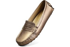 Artisure Women's Classic Genuine Leather Penny Loafers Driving Moccasins Casual Slip On Boat Shoes Fashion Comfort Flats