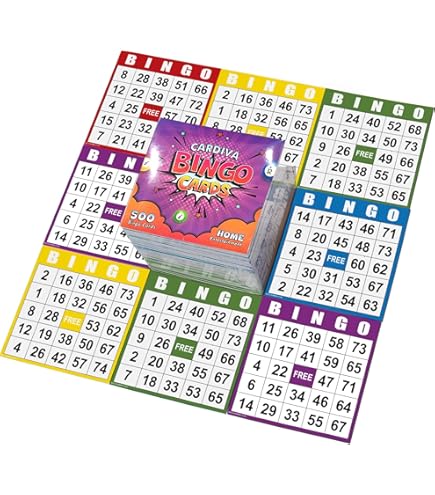 Tarjetas De Juego De Papel De Bingo - 4 Tarjetas - 10 Hojas | Envío Gratis