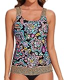 Aqua Eve Tankini Tops for Women Swimwear Top Only