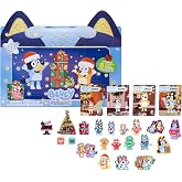 BLUEY Fuzzies Advent Calendar Pack, 8 Exclusive Mini-Figures | Includes 24 daily surprises with accessories, chip pieces, 4 trading cards, and animal stickers