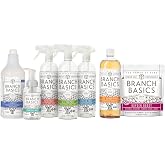 Branch Basics Premium Kit: All-Purpose, Glass, Bathroom, Hand Wash, Laundry | Refillable Plastic Bottles + Concentrate, Oxygen Boost. Fragrance-Free, Human-Safe, Plant-Based Formulas