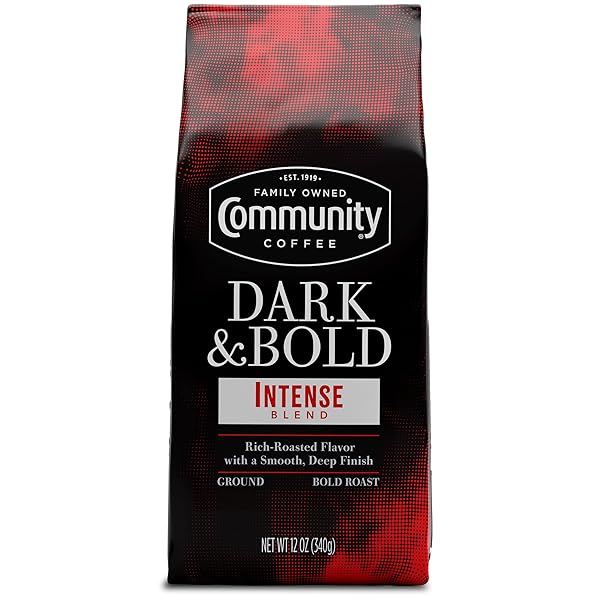 COMMUNITY COFFEE DARK & BOLD INTENSE BLEND, DARK ROAST GROUND COFFEE, 12 OUNCE BAG (PACK OF 1)