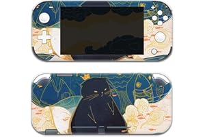 BelugaDesign Fat Cat Switch Skin | Aesthetic Pastel Cat Sticker Wrap Vinyl Decal | Cute Kawaii Cutecore Animal Leaves Cartoon