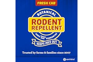 Fresh Cab Rodent Repellent - Botanical Pest Control for Indoor Use - Safe for Kids & Pets When Used As Directed - Made with Plant Fibers, Balsam Fir Essential Oil & Fragrance - 4-Pack
