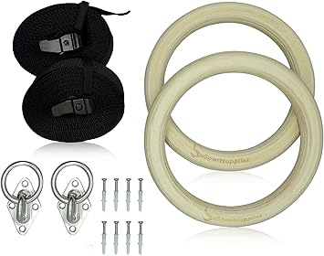 Turn anillos Madera Juego, anillas de gimnasia en calidad premium ...