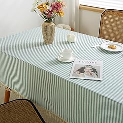 meioro Striped Tablecloth Rectangle Tablecloths