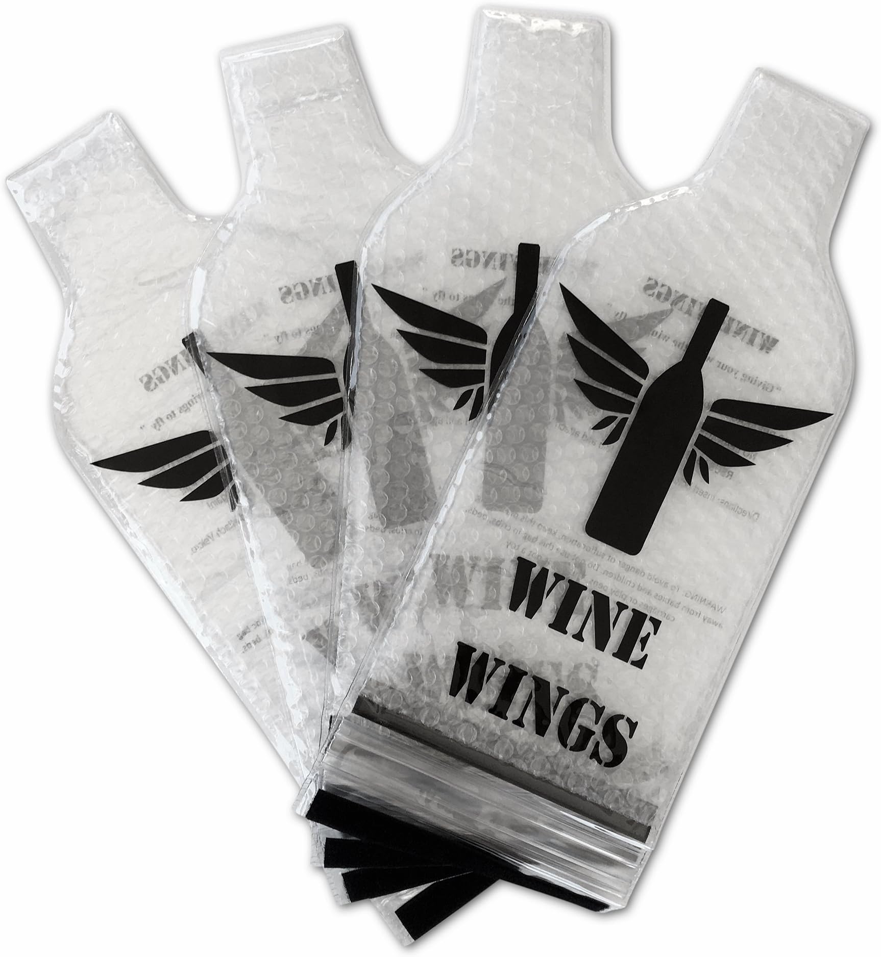 4 Pack Reusable Wine Bottle Protector Sleeve Travel Bag - Inner Skin Tough Leak Proof Outside - Pack in Luggage Suitcase - Accessory Gift