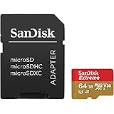 SanDisk Extreme 64GB microSDXC UHS-3 Card - SDSQXAF-064G-GN6MA [Newest Version]