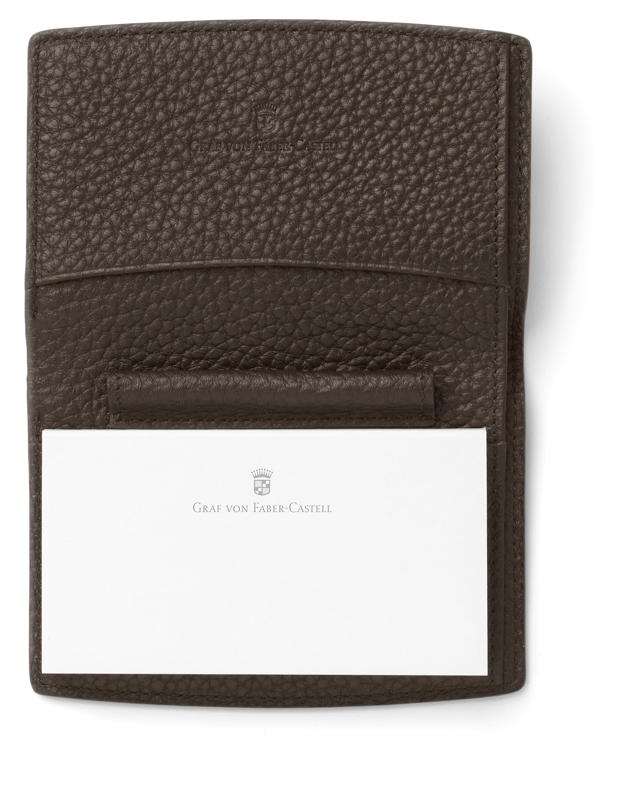 Graf von FABER-CASTELL 118760 – Notepad Case Cashmere Dark Brown with Notepad, Pen Loop and Compartments