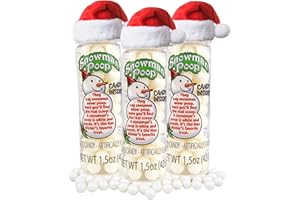 Sweetzo Snowman Poop Candy Tubes, Funny Christmas Stocking Stuffers - 1.5 Ounces (Pack of 3)