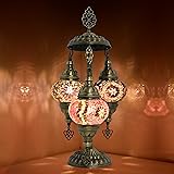 mozaist 3 Mosaic Sphere Turkish Table Lamp, Purple