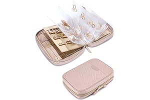 BAGSMART Jewelry Travel Organizer Case Transparent Jewelry Storage Book Ring Binder Jewelry Bag Clear Booklet Zipper Pouch Ba