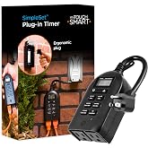 myTouchSmart 26898-P1 Indoor/Outdoor Weather Resistant Digital Plug-in Timer, Custom Presets