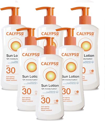 6x Calypso Press Protect SPF30 Sun Lotion 200ml UVA UVB Moisturising