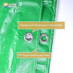 GUARD SHIELD Green/Silver Tarp 10x10 Feet