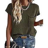 KIRUNDO Spring Summer Short Sleeve Sweater for Women 2026 Casual Sweater Vest Cotton Knit Pullover Tank Tops Fashion Clothing