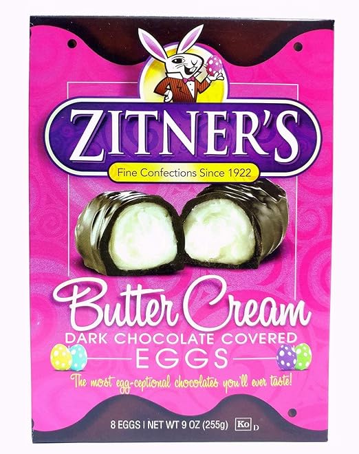 Zitner's Butter Cream Chocolate Covered Easter Eggs 8 Pack