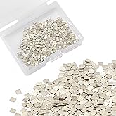AIEX 4 Grams (About 400pcs) Silver-Plated Gold-Plated Alloy Solder Flux for Jewelry, 2x2mm Precut Solder Chips Ultra Tiny Med