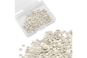 AIEX 4 Grams (About 400pcs) Silver-Plated Gold-Plated Alloy Solder Flux for Jewelry, 2x2mm Precut Solder Chips Ultra Tiny Med