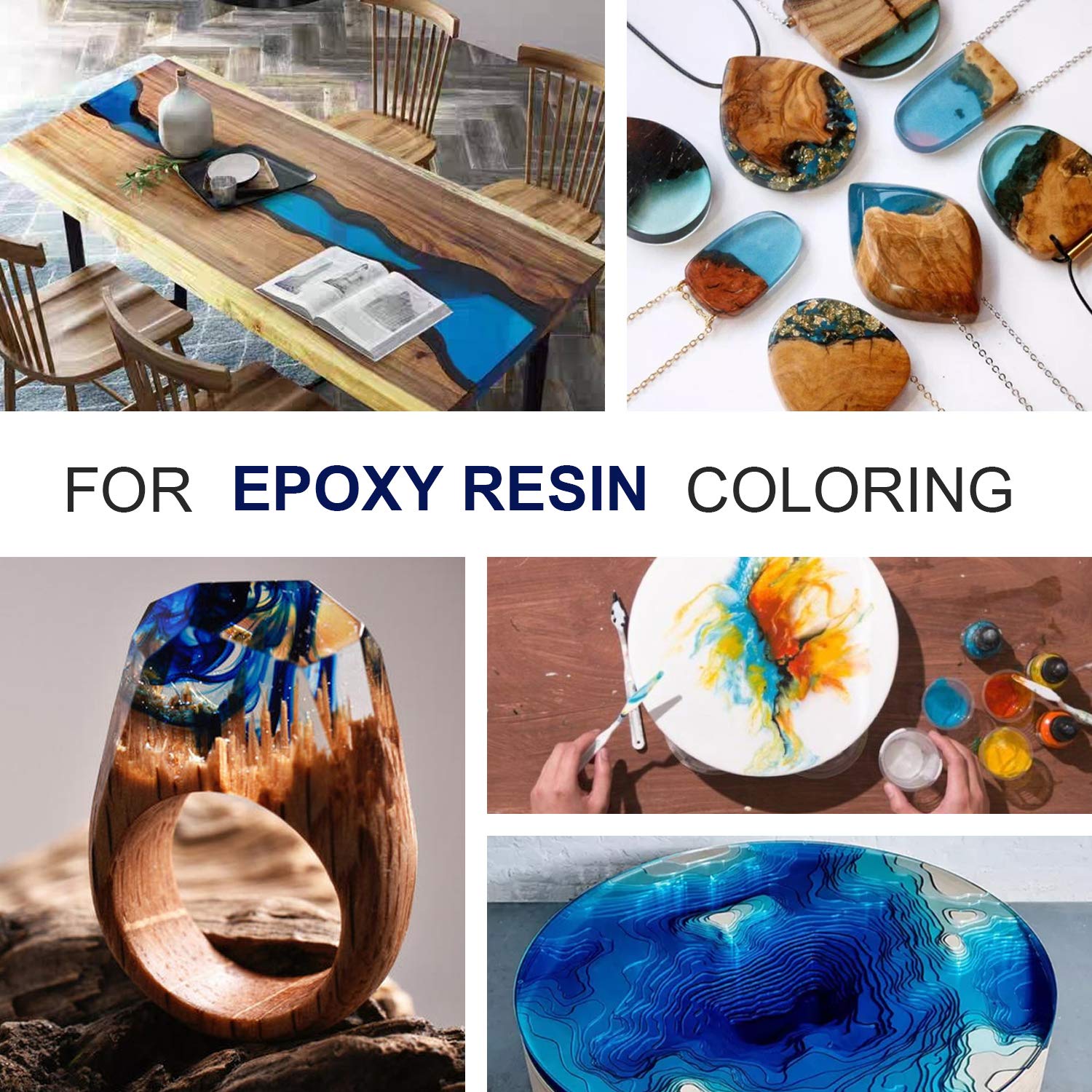 MENNYO Epoxidharz Farbe, Seifenfarbe Set Pigment 30 Farben (10 g, insgesamt 300 g), Mica Pulver Glitter für Kunstharz Gießharz, Seife, Badebombe, Kerze, kosmetischer, Lidschatten, Nagellack, Schleim