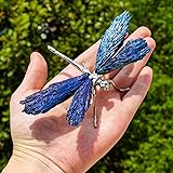 RJINGSHI Dragonfly Statue Natural Electroplated