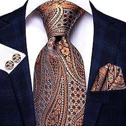 Hi-Tie 3 Pcs Gift Box Mens Tie Set Necktie with