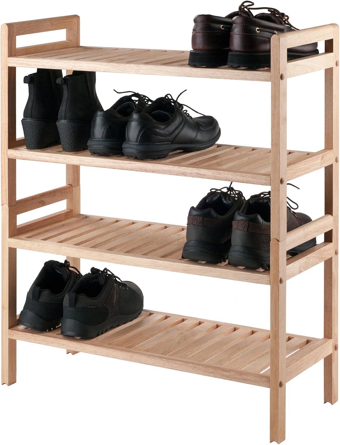 bamboo shoe rack amazon on Amazon Com Winsome Mercury Shoe Rack Natural 27 24x10 71x32 01 Furniture Decor